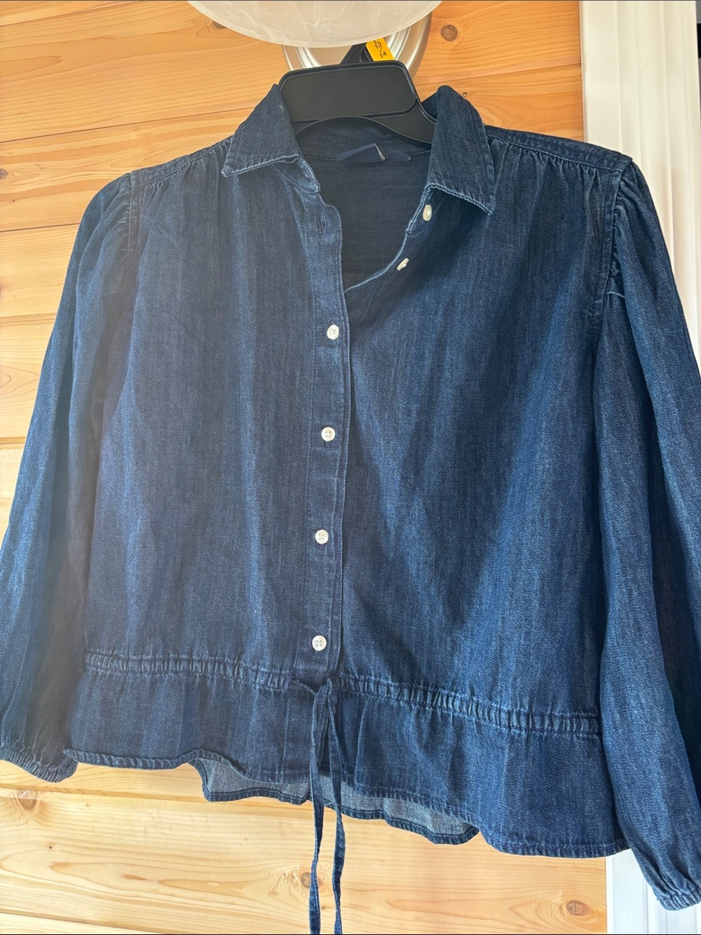 GAP Women's Dark Blue Denim Button-Front shirt